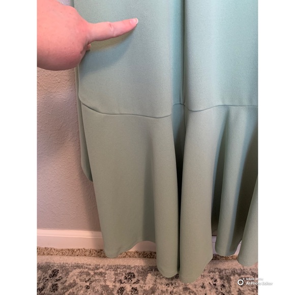 Lulus Small Majestic Perfection Sage Green Ruffled Halter Maxi Dress NWT - Picture 10 of 17